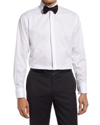 Men's Beige Wool Blazer, White Dress Shirt, Charcoal Tie, White Pocket ...