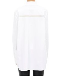Alexander Wang T By Pique Collar Tunic Shirt White