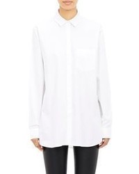 Alexander Wang T By Pique Collar Tunic Shirt White Size S