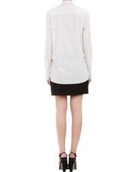 Alexander Wang T By Tunic Length Button Front Shirt White