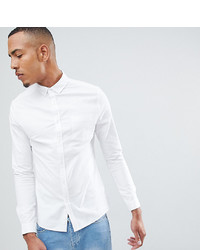 ASOS DESIGN Tall Casual Skinny Oxford Shirt In White