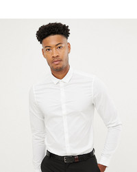 ASOS DESIGN Tall Smart Stretch Slim Shirt In White