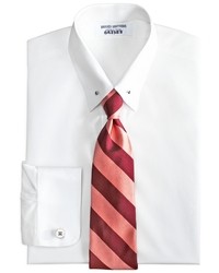 Brooks Brothers The Great Gatsby Collection Supima Cotton Non Iron Slim Fit Point Collar French Cuff Broadcloth Solid Dress Shirt