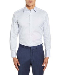 David Donahue Trim Fit Dot Dress Shirt