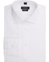 Barneys New York Trim Fit Dress Shirt White