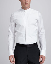 Alexander McQueen Tuxedo Shirt With Faux Vest White