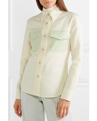 Calvin Klein 205W39nyc Two Tone Cotton Twill Shirt