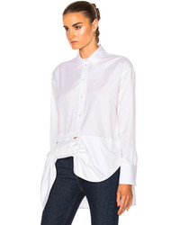 Victoria Victoria Beckham Asymmetric Bow Shirt In White