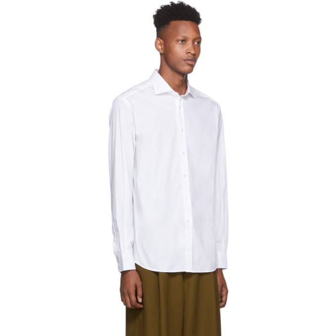 Ralph Lauren Purple Label White Bond Dress Shirt, $205 | SSENSE | Lookastic