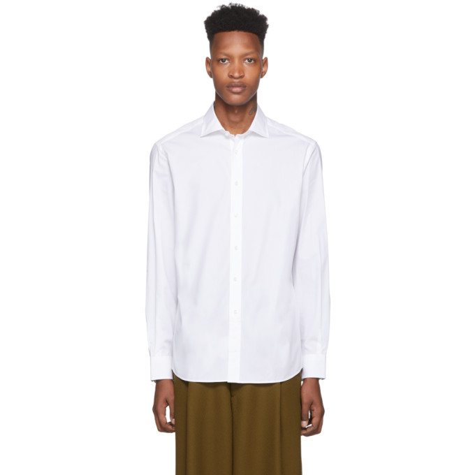 Ralph Lauren Purple Label White Bond Dress Shirt, $205 | SSENSE | Lookastic