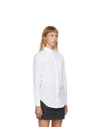 Thom Browne White Classic Long Sleeve Shirt