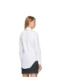 Thom Browne White Classic Long Sleeve Shirt