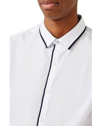 Topman White Contrast Dress Shirt