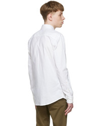 BOSS White Cotton Oxford Shirt