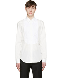 Maison Margiela White Crinkled Panel Tuxedo Shirt