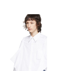 Comme des Garcons White Deconstructed Shirt