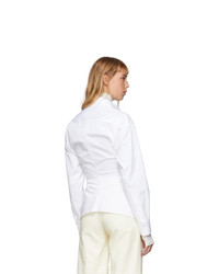 Off-White White Draped Sleeves Shirt