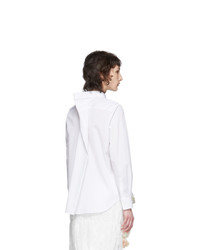 Comme des Garcons White Exaggerated Back Pleat Shirt