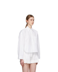 Valentino White Oversized Cropped Shirt