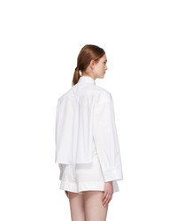 Valentino White Oversized Cropped Shirt