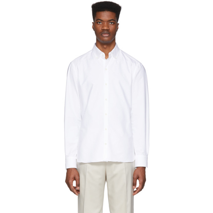 Eidos White Oxford Shirt, $140 | SSENSE | Lookastic.com