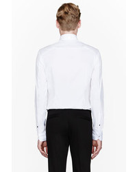 Versace White Screw Buttoned Dress Shirt