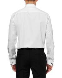 Alexander McQueen White Skull Cufflinks Cotton Poplin Shirt