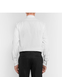 Ralph Lauren Purple Label White Slim Fit Cutaway Collar Double Cuff Cotton Tuxedo Shirt