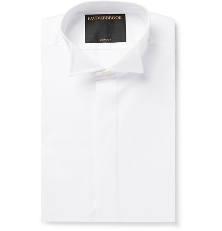 double cuff wing collar shirt