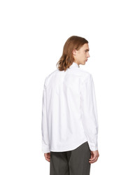 MAISON KITSUNÉ White Tricolor Fox Oxford Shirt