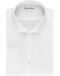 Calvin Klein X Extra Slim Fit Tonal Plaid French Cuff Dress Shirt