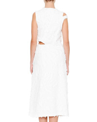 Jil Sander Antartide Sleeveless Cold Shoulder Dress Off White