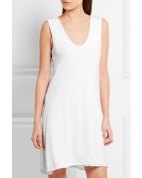 James Perse Cotton Jersey Mini Dress White
