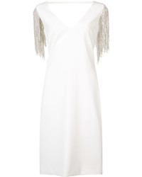 Badgley Mischka Crystal Sleeve Dress