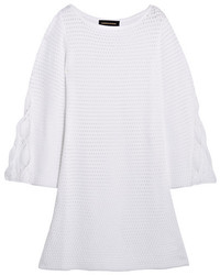 Vanessa Seward Dea Crocheted Cotton Mini Dress White