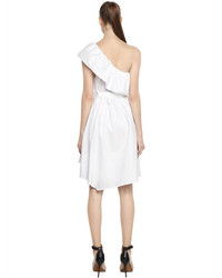 Designers Remix Ruffled One Shoulder Cotton Dress