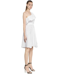 Designers Remix Ruffled One Shoulder Cotton Dress