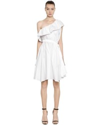Designers Remix Ruffled One Shoulder Cotton Dress