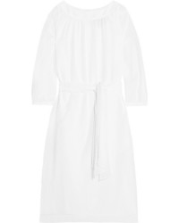 Vanessa Seward Elodie Swiss Dot Cotton Dress White