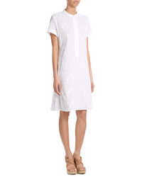 Closed Embossed Cotton Dress