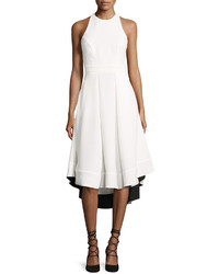 C/Meo Fire Heart Contrast Trim Dress Ivory