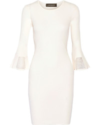 By Malene Birger Nittao Ribbed Stretch Jersey Dress Off White