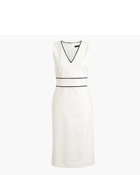 J.Crew Piped Dress In Stretch Cotton