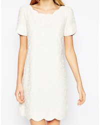 Traffic People Scallop Dress In Daisy Jacquard