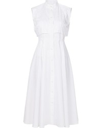 Tome Pleated Detailing Buttoned Dress