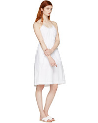 3.1 Phillip Lim White Gathered Cotton Dress