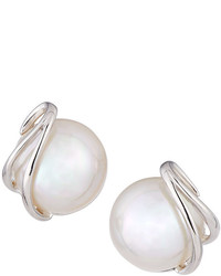 Majorica 10mm Simulated Pearl Stud Earrings White