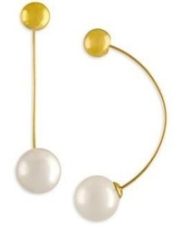 Majorica 12mm White Organic Pearl Drop Earringsgoldtone