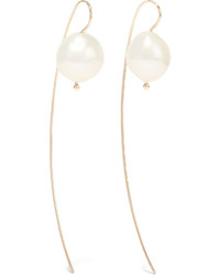 Mizuki 14 Karat Gold Pearl Earrings One Size