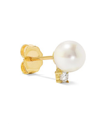 Jemma Wynne 18 Karat Gold Pearl And Diamond Earrings